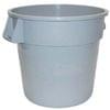 32 Gallon Round Trash Container, Grey, Each