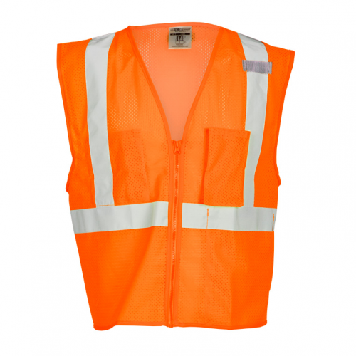 Ultra-Cool Mesh 3-Pocket Safety Vest - Orange 5XL