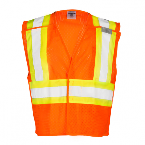 Ultra-Cool Mesh Breakaway Safety Vest - Orange MEDIUM