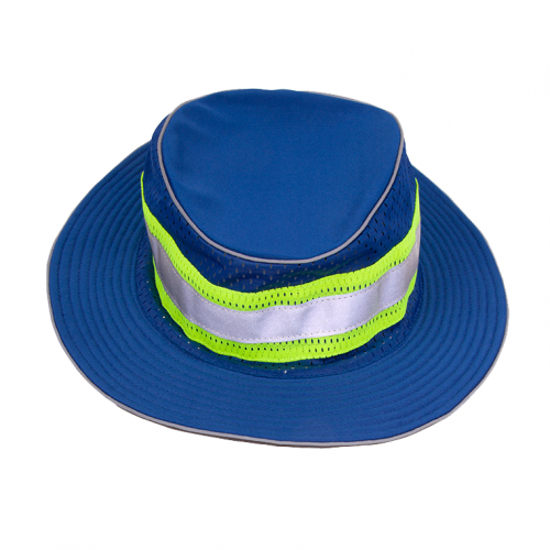 Enhanced Visibility Full Brim Safari Hat Blue S/M