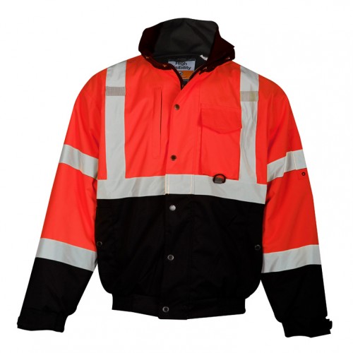 Ripstop Bomber Jacket- Fluorescent Red Large