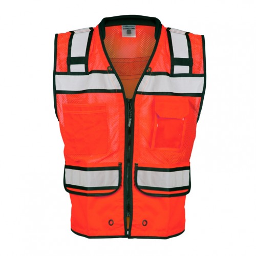High Performance Surveyors Vest - Fluorescent Red Small