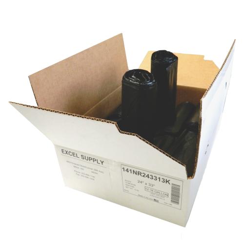12-16 Gallon Can Liner 24 X 33 Black 0.55 Mil