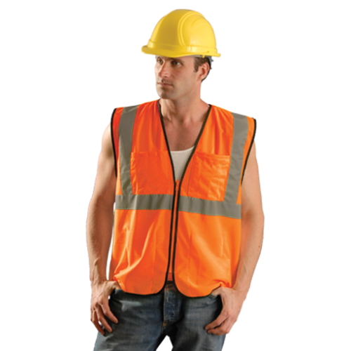 *High Visibility Value Mesh Surveyor Safety Vest, Large/XL, Orange