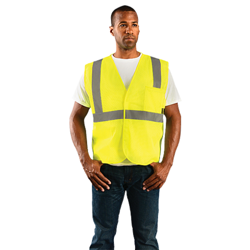 *High Visibility Value Mesh Standard Safety Vest, 2X, Yellow