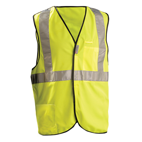 *High Visibility Premium Solid 5-pt. Break-Away Safety Vest, 3X, Yellow