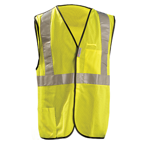 *High Visibility Premium Mesh 5-pt. Break-Away Vests, XL, Yellow