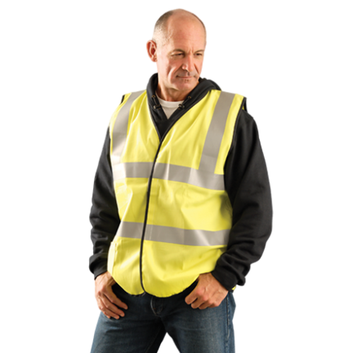 *Classic Flame Resistant Cotton Dual Stripe Solid Vest HRC 1, Large