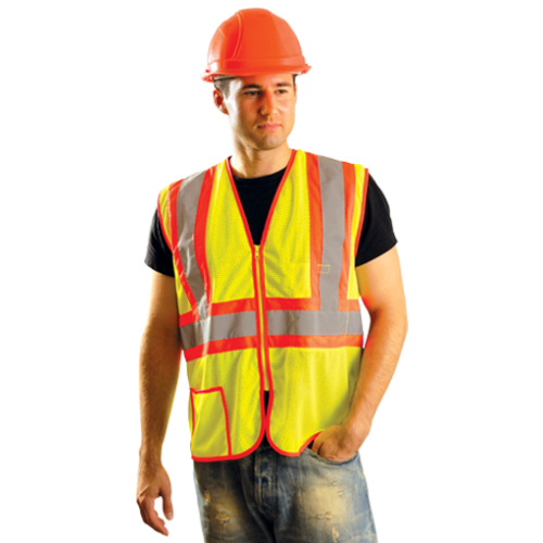 *High Visibility Classic Mesh Two-Tone Safety Vests, 5X
