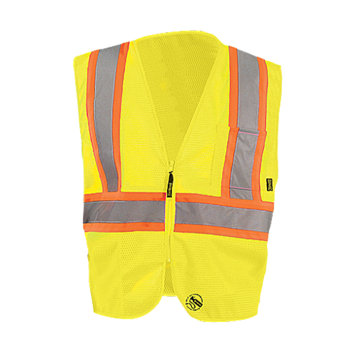 *Self Extinguishing Two-Tone Vest, Medium, Yellow