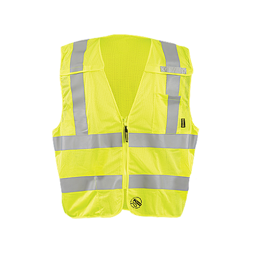 *Self Extinguishing Break-away X-Back Vest, Small, Yellow