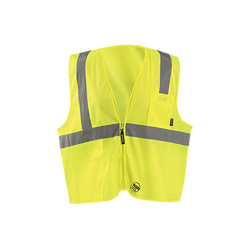 *Self Extinguishing Mesh Single Stripe Vest, Small, Yellow