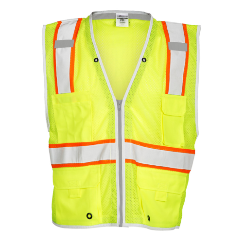 Brilliant Series Heavy Duty Safety Vest - Yellow/Lime  SMALL
