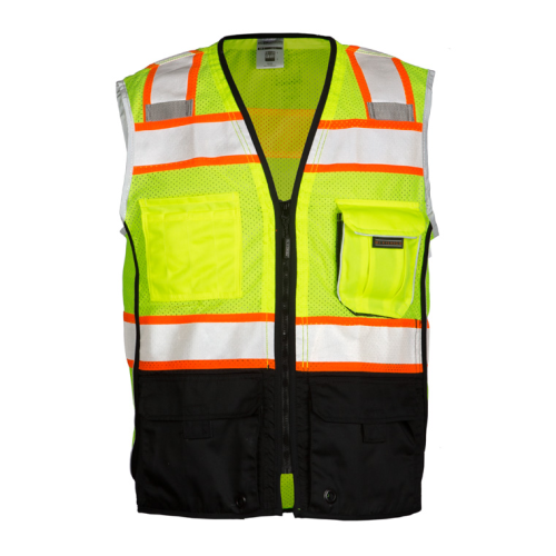 Black Series Black Bottom Safety Vest - Yellow/Lime 5XL