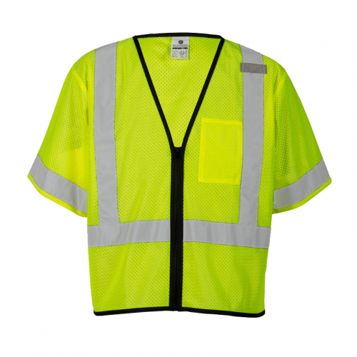 Single Pocket Zipper Vest Yellow/Lime L/XL