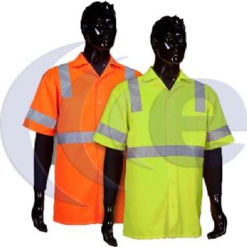 CSTS-306 Class 3 Short Sleeve Work Shirt, Orange, 2X-Large