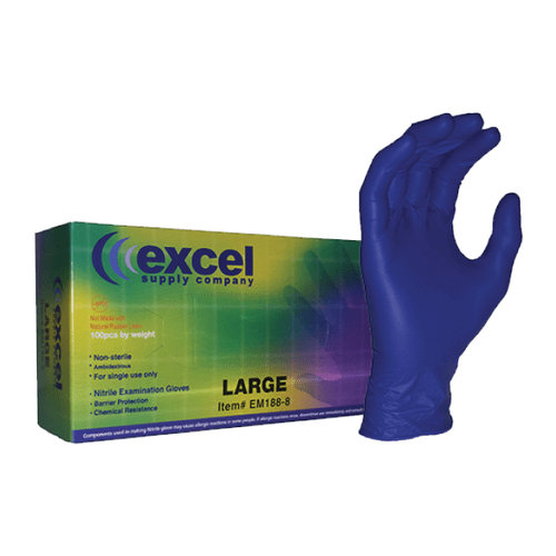 Excel Blue Exam Nitrile Powder-Free 200 Per Box 2XL