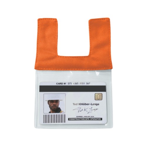 RETRACTABLE CLEAR ID POCKET ORANGE