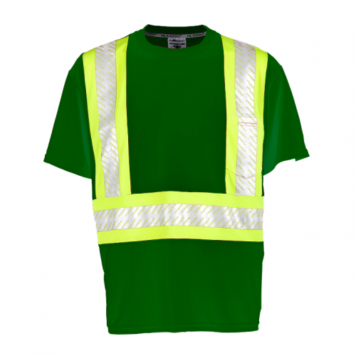 Enhanced Visibility Contrast Green T-Shirt 2X