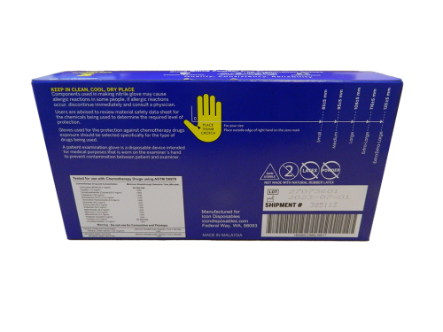 Icon Disposables BOOM BLAST Nitrile Exam Black Gloves -MEDIUM