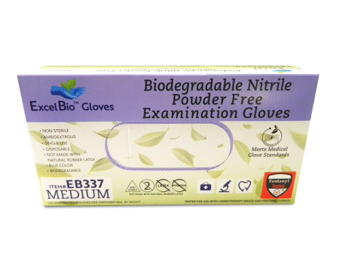 ExcelBio Gloves  Biodegradable Nitrile Examination Gloves