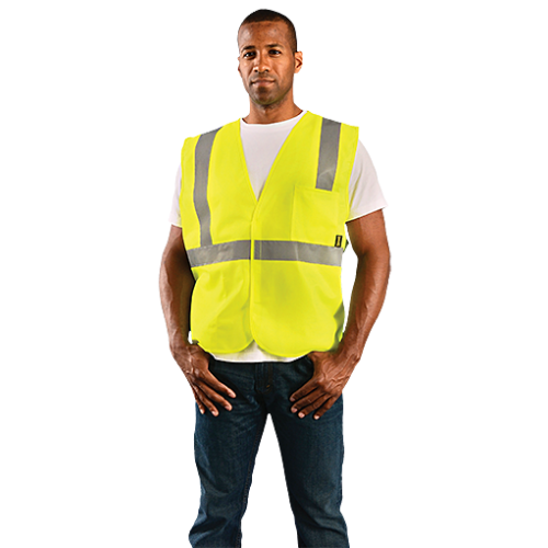 *High Visibility Value Solid Standard Safety Vests, 2X, Yellow