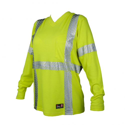 FR Long Sleeve Womens V-Neck T-Shirt Medium
