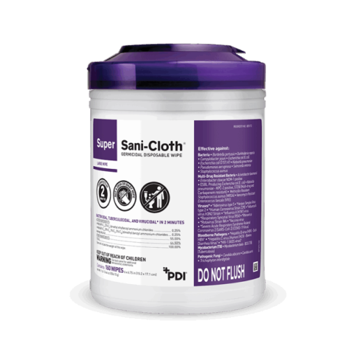 PDI Super Sani-Cloth Germicidal Disposable Wipes Large 160 Count Canister