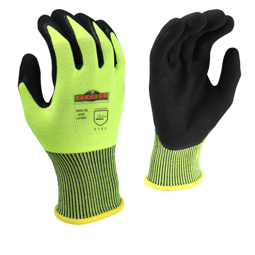 Radians RWG10 Radwear High Visibility Knit Dip Glove LARGE