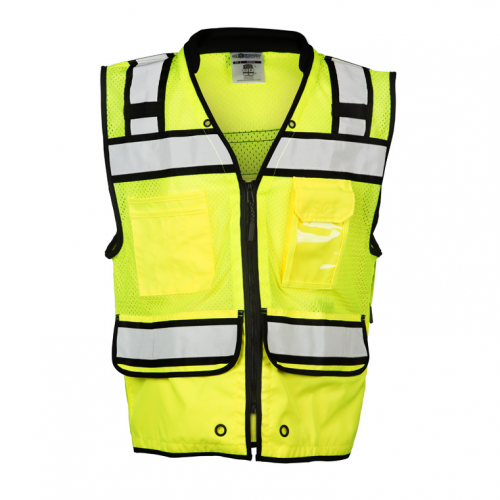 High Performance Surveyors Vest- Yellow/Lime XL Snaps