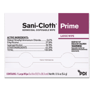 Sani-Cloth® Prime Germicidal Disposable Wipe - LARGE INDIVIDUAL WIPE PACKET