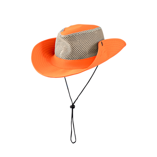Lightweight Mesh Snap-Up Boonie Hat Orange