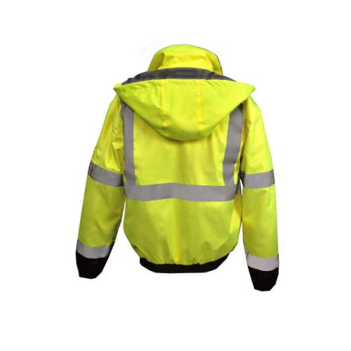Radians SJ11QB Class 3 High Visibility Weatherproof Bomber Jacket with Quilted Built-in Liner - LARGE
