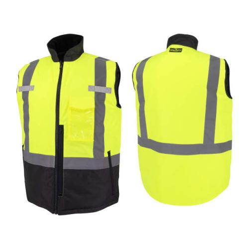Radians SJV41B Class 2 Hi-Vis Reversible Insulated Vest -HIVIZ GREEN- 5XLarge