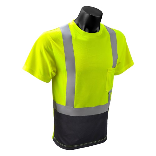 Radians ST11B Type R Class 2 Short Sleeve Black Bottom T-Shirt, 2X