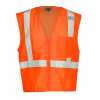 Zipper Front 1-Pocket Safety Vest - Orange 4XL