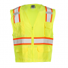 Solid Front Mesh Back Safety Vest - Yellow/Lime LARGE