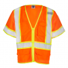 6 POCKET CONTRAST MESH VEST ORANGE - EXTRA LARGE