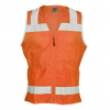 LADIES ECONOMY MESH VEST- ORANGE- MEDIUM