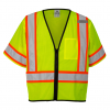 Single Pocket Contrasting Mesh Vest Lime L/XL