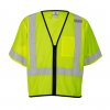 Single Pocket Zipper Vest Yellow/Lime S/M
