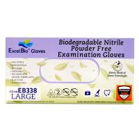 ExcelBio Gloves  Biodegradable Nitrile Examination Gloves - LARGE