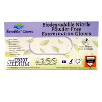 ExcelBio Gloves  Biodegradable Nitrile Examination Gloves - MEDIUM