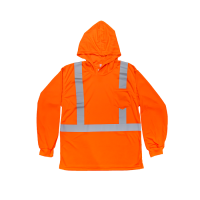 HTLB123C-2 - Hooded Long Sleeve T-shirt - ORANGE - XLARGE