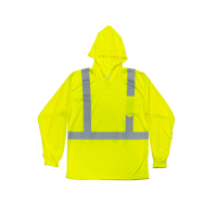 HTLB125C-2 - Hooded Long Sleeve T-shirt - YELLOW- SMALL