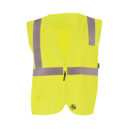 *Self Extinguishing Solid Single Stripe Vest, Small, Yellow