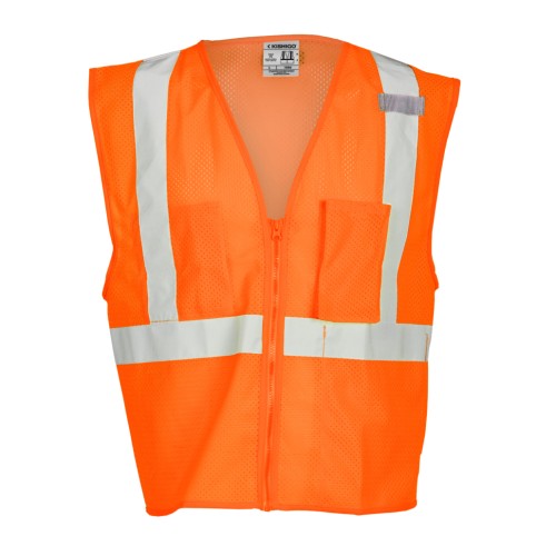 Ultra-Cool Mesh 3-Pocket Safety Vest - Orange