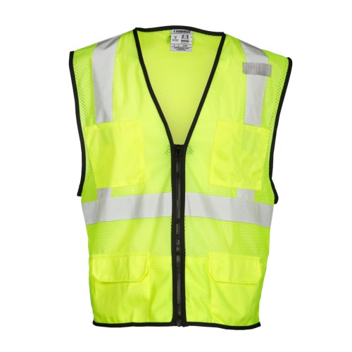 Economy Series 6-Pocket Mesh Safety Vest - Yellow/Lime