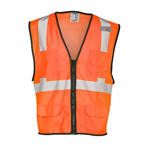 Economy Series 6-Pocket Mesh Safety Vest - Orange