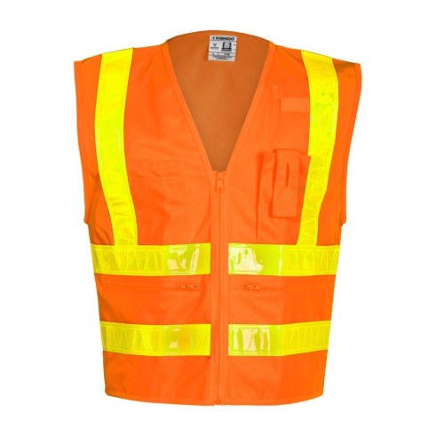 Combined Performance 5-Pocket Safety Vest - Orange